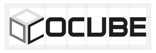 OCUBE symbol and logotype construction